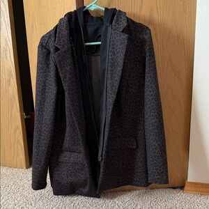 Liverpool Leopard Print Blazer - Black and Brown